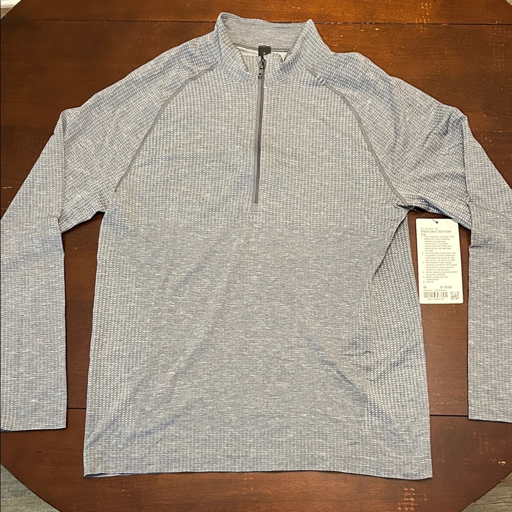 lululemon athletica Light Gray Zip-Up Sweater